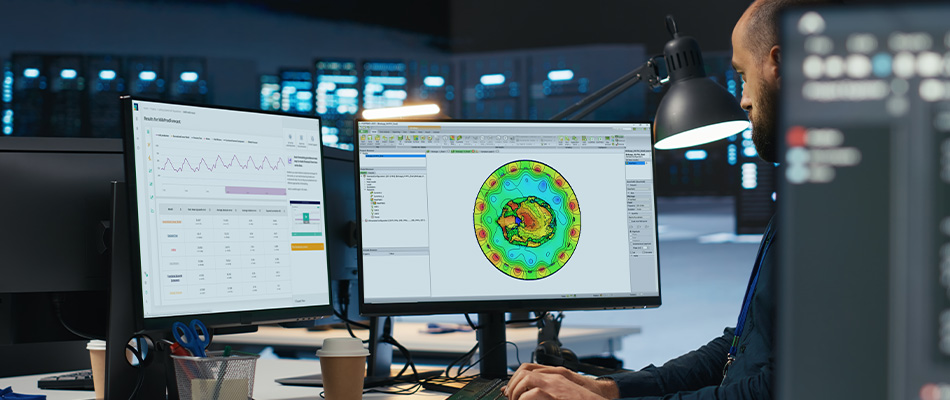 A data scientist compares medical data generated by a synthetic control arm with real world data collected during the clinical for a new cancer treatment using Altair machine learning software.